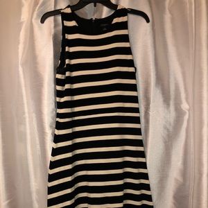 Black and white midi dress